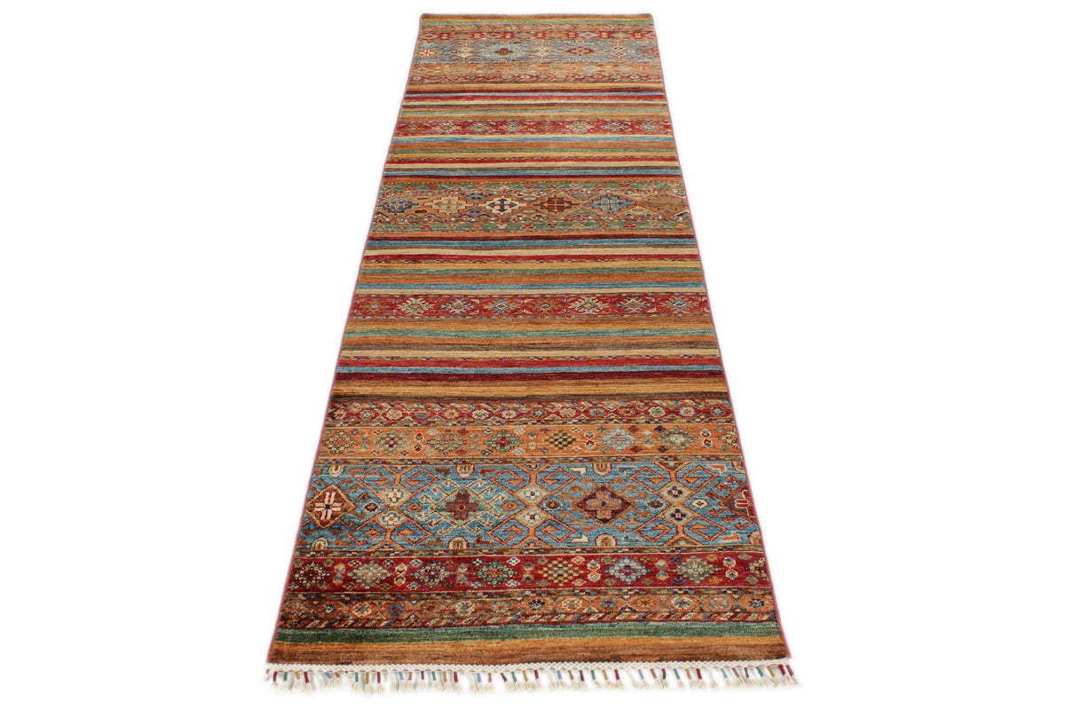 3x10 Brown and Multicolor Tribal Runner