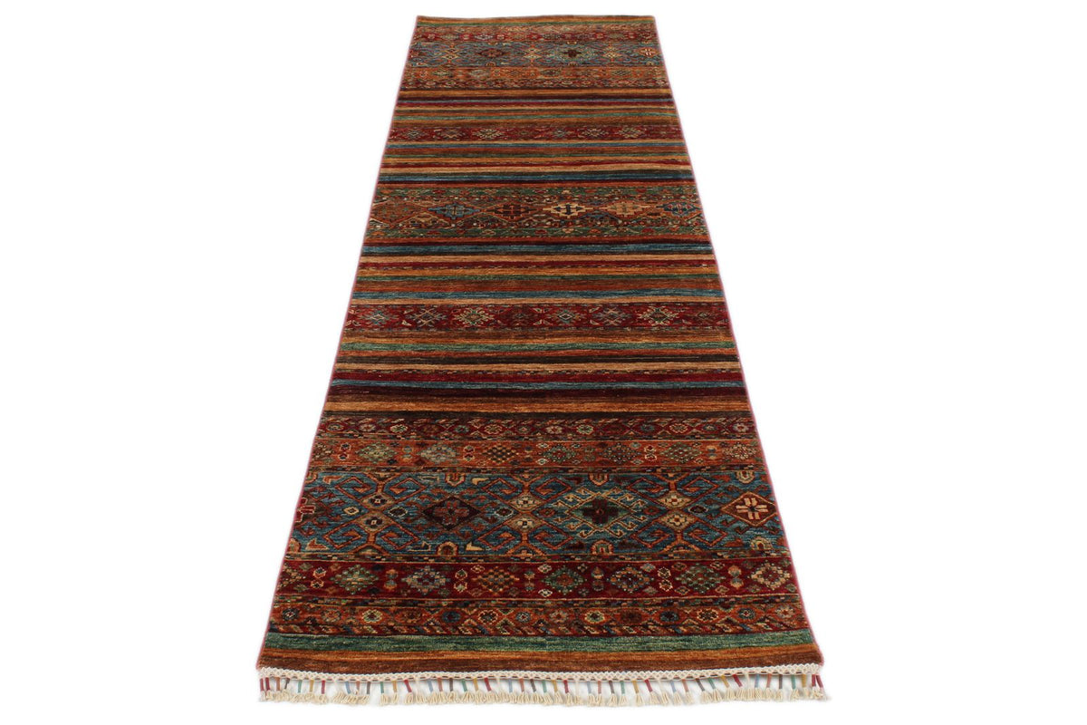 3x10 Brown and Multicolor Tribal Runner