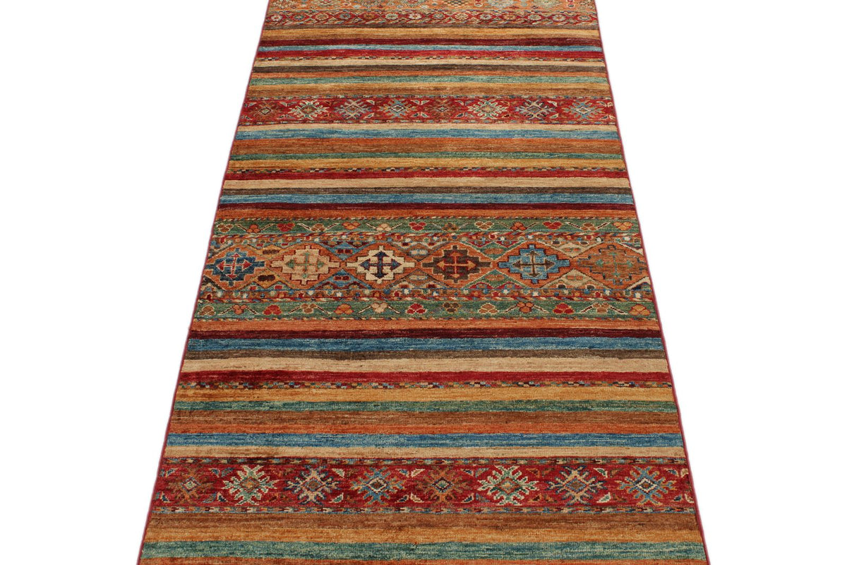 3x10 Brown and Multicolor Tribal Runner