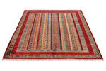 5x7 Multicolor and Red Turkish Tribal Rug