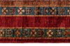 5x7 Multicolor and Red Turkish Tribal Rug