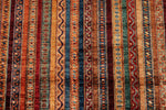 5x7 Multicolor and Red Turkish Tribal Rug