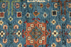 4x6 Light Blue and Multicolor Anatolian Tribal Rug