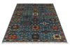 4x6 Light Blue and Multicolor Anatolian Tribal Rug