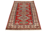 3x7 Red and Ivory Kazak Tribal Runner