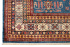 9x12 Navy and Ivory Kazak Tribal Rug