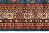 9x12 Navy and Ivory Kazak Tribal Rug