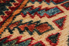 7x10 Light Blue and Ivory Kazak Tribal Rug