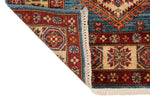 3x10 Light Blue and Ivory Kazak Tribal Runner
