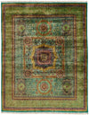 8x10 Green and Green Turkish Tribal Rug