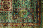 8x10 Green and Green Turkish Tribal Rug