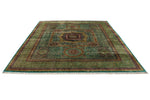 8x10 Green and Green Turkish Tribal Rug