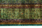 8x10 Green and Green Turkish Tribal Rug