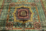 8x10 Green and Green Turkish Tribal Rug