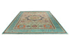 9x12 Green and Turquoıse Turkish Tribal Rug