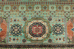 9x12 Green and Turquoıse Turkish Tribal Rug