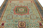 8x10 Green and Gray Turkish Tribal Rug