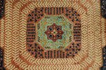 9x12 Turquoıse and Navy Turkish Tribal Rug