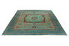 8x10 Green and Turquoıse Turkish Tribal Rug