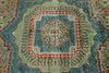 10x13 Light Green and Blue Turkish Tribal Rug