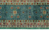 10x13 Light Green and Blue Turkish Tribal Rug