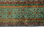 8x10 Purple and Green Turkish Tribal Rug