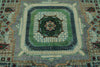 10x13 Green and Gray Turkish Tribal Rug