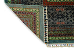 10x13 Green and Gray Turkish Tribal Rug