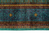 8x10 Green and Navy Turkish Tribal Rug