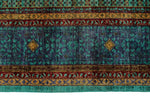 8x10 Green and Navy Turkish Tribal Rug