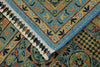 10x13 Light Blue and Multicolor Turkish Tribal Rug