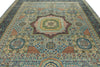 10x13 Light Blue and Multicolor Turkish Tribal Rug