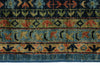 10x13 Light Blue and Multicolor Turkish Tribal Rug