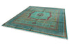 8x10 Turquoıse and Multicolor Turkish Tribal Rug