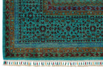 8x10 Turquoıse and Multicolor Turkish Tribal Rug