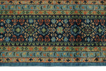 10x13 Light Blue and Navy Turkish Tribal Rug