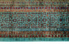 8x10 Light Green and Turquoise Turkish Tribal Rug