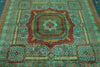 8x10 Green and Blue Turkish Tribal Rug