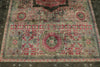 7x10 Magenta and Olive Green Turkish Tribal Rug