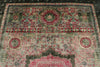 7x10 Magenta and Olive Green Turkish Tribal Rug