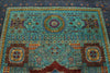 7x10 Turquoıse and Navy Turkish Tribal Rug