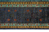 7x10 Turquoıse and Navy Turkish Tribal Rug