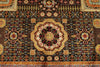 7x10 Black and Gold Turkish Tribal Rug