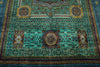 7x10 Green and Blue Turkish Tribal Rug