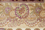 5x7 Purple and Ivory Turkish Silk Rug