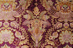 5x7 Purple and Ivory Turkish Silk Rug