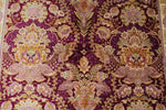 5x7 Purple and Ivory Turkish Silk Rug