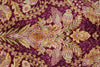5x7 Purple and Ivory Turkish Silk Rug