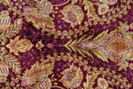 5x7 Purple and Ivory Turkish Silk Rug