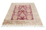 5x7 Purple and Ivory Turkish Silk Rug